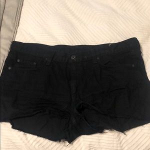Rag and Bone Black Denim Shorts